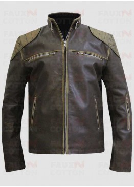 Antique Cafe Racer Leather Jacket